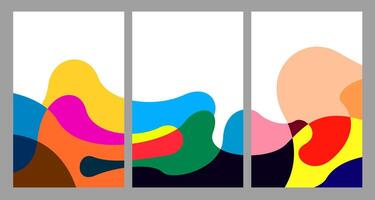 Illustration colorful liquid and fluid abstract for banner template vector