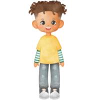 Illustration of a man character, cute character hand drawing png