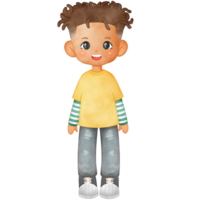 illustration de une homme personnage, mignonne personnage main dessin png