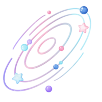 illustration of galaxy, A cute cartoon drawing of galaxy png