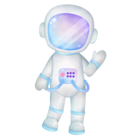 A Cute pastel astronaut illustration, hand drawn astronaut clipart png