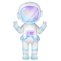 A Cute pastel astronaut illustration, hand drawn astronaut clipart png