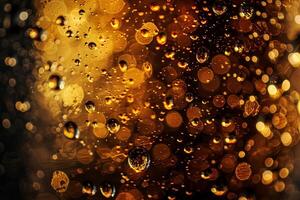 Abstract representation of beer bubbles, macro photography, subtle gradients from light to dark photo