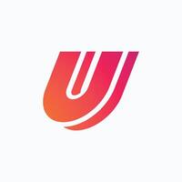 Letter U logo design template vector