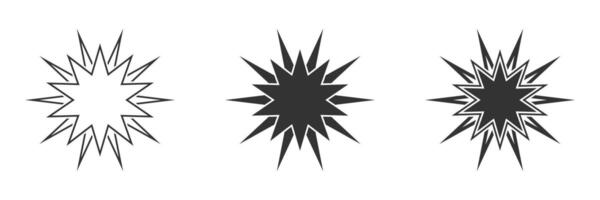 Fire explosion icon. illustration. vector