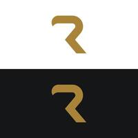 Initial R Letter Logo Design with geometry and monogram. Minimalist, modern and elegant logo. Isolated background. vector