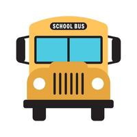 amarillo colegio autobús icono. ilustración. vector