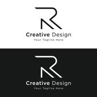 inicial r letra logo diseño con geometría y monograma. minimalista, moderno y elegante logo. aislado antecedentes. vector