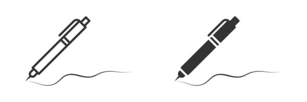 Pen icon isolated on a white background. illustration. vector