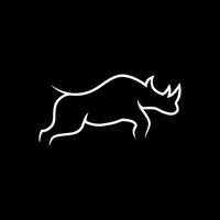 resumen línea rinoceronte logo vector
