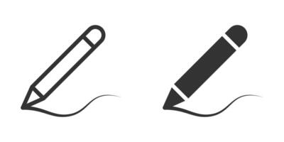 Pencil icon isolated on a white background. illustration. vector