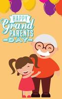 Happy Grandparents Day background. National Grandparents Day Celebration. Greeting Card, Poster, Banner. Calligraphy. July 23 vector