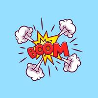 Boom Comic Cartoon Icons Illustration. Flat Cartoon Concept. Suitable for any creative project. vector