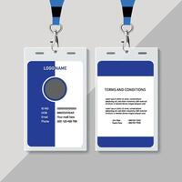 Modern and clean business id card template. corporate modern business id card design template with blue color. professional id card design template. Company employee id card template. vector