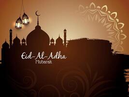 Eid Al Adha mubarak Islamic festival celebration background vector