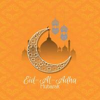 Eid Al Adha mubarak Islamic festival celebration background vector