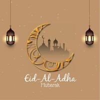 Eid Al Adha mubarak Islamic festival celebration background vector