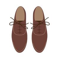 Men's leather brown boots. Isolated illustration for your design vector