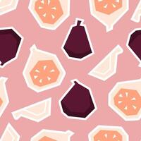 Seamless pattern of geometric figs vector