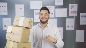 a dança do a jovem empreendedor. video