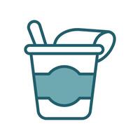 yogurt icon simple and clean vector