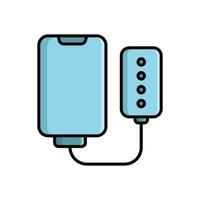 teléfono cargador icono diseño modelo sencillo y limpiar vector