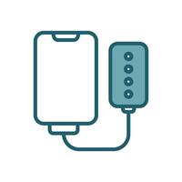 teléfono cargador icono diseño modelo sencillo y limpiar vector