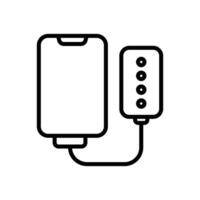 teléfono cargador icono diseño modelo sencillo y limpiar vector