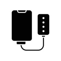 teléfono cargador icono diseño modelo sencillo y limpiar vector