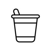 yogur icono sencillo y limpiar vector
