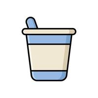 yogur icono sencillo y limpiar vector