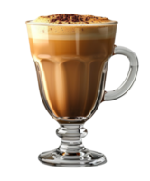 realistisch Illustration von heiß Kaffee im ein Glas, Attrappe, Lehrmodell, Simulation Vorlage zum branding oder Produkt Design. generiert ai png