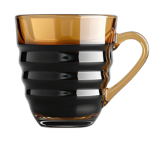 Realistic illustration of hot coffee in a glass, Mockup template for branding or product design. generated ai png