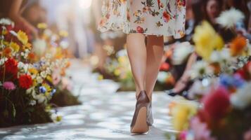 spring fashion showcase on Paris runway photo