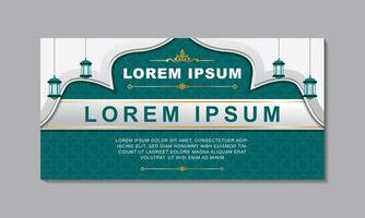 Islamic celebration modern banner design template vector