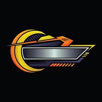 Blank racing logo. Futuristic technology logo. Gaming logo vector