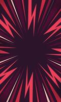 Retro comic background of radial speed stripes vector
