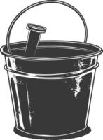 Silhouette bucket black color only vector