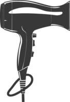 Silhouette hair dryer black color only vector