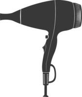 Silhouette hair dryer black color only vector