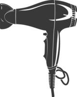 Silhouette hair dryer black color only vector