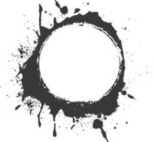 Silhouette circle coffee stain black color only vector