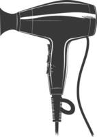 Silhouette hair dryer black color only vector