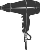 Silhouette hair dryer black color only vector