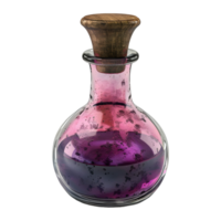 3d le rendu de une la magie potion bouteille transparent Contexte png