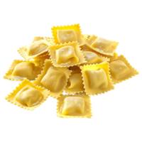 3d representación de un Ravioles pasta transparente antecedentes png