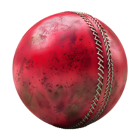 3D Rendering of a Cricket ball Red Transparent Background png