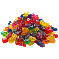 3d le rendu de une coloré gelée des sucreries transparent Contexte png