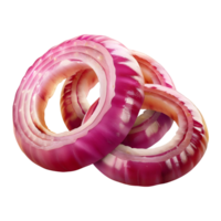 3D Rendering of a Onion Rings Transparent Background png