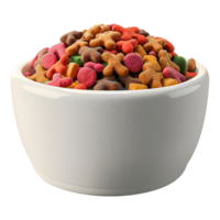 3D Rendering of a Dog Food in a Bowl Transparent Background png